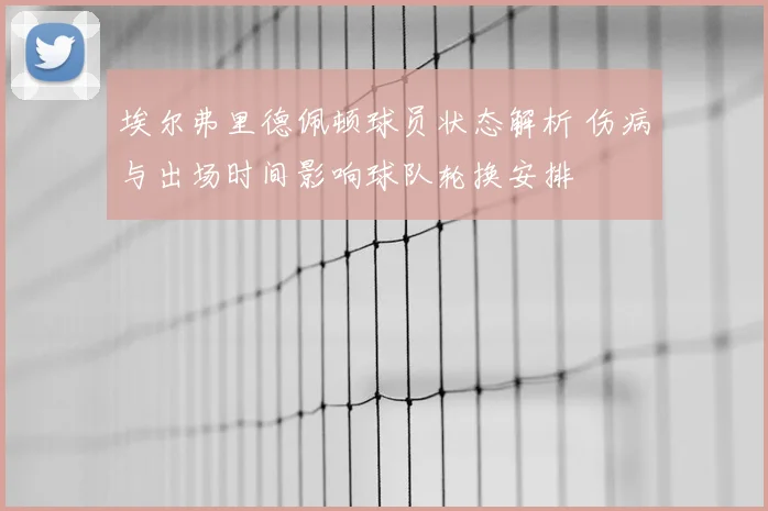 埃尔弗里德佩顿球员状态解析 伤病与出场时间影响球队轮换安排
